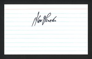 Alex Olmedo Certified Authentic Autographed Signed 3x5 Index Card 165034