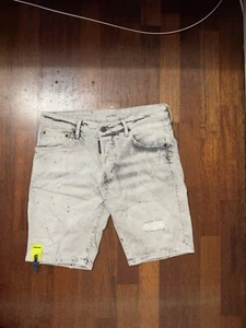 Dsquared2 Denim Shorts Distressed Splatter Ink Men’s Size 46 - Picture 1 of 7