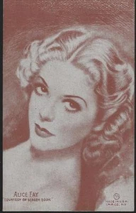 Actress Alice Fay Vintage Unused Postcard Courtesy of Screen Book - Picture 1 of 2