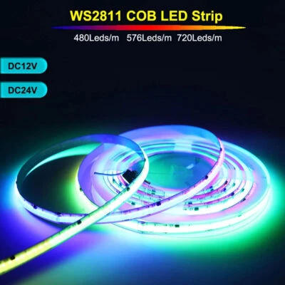 WS2811 COB LED Streifen Licht 720 576 LED/m adressierbar Traumfarbe WS2812B Band - Bild 1 von 4