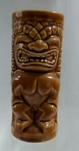 Vintage Tiki Keramik braun Becher Tasse Becher Orchards of Hawaii Made in Japan 6" hoch - Bild 1 von 5