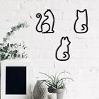 3 PCS Wall Art Wire Cats Sign Wall Decor Black Metal for Kitchen Restaurant5816