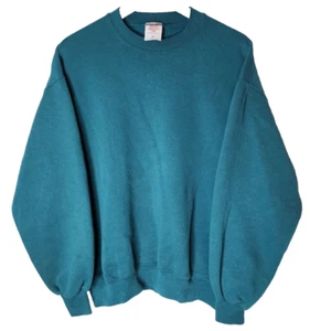 Vintage Jerzees Super Sweats Turquoise Crewneck Sweatshirt Size XL - Picture 1 of 5