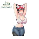 Earlfamily 5.1" Overwatch Kiriko Sexy Anime Car Sticker Hentai Ass Ahegao Decals