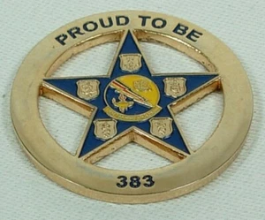 PROUD TO BE 383 PRESENTED BY COMMAND STAFF USAF CHALLENGE COIN - Picture 1 of 2