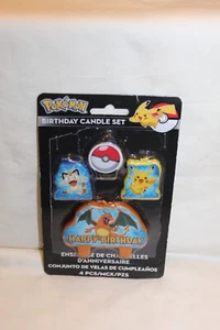 Pokemon Birthday Candle Set Kids Party Supplies Cake Decoration Charzard Pikachu - Picture 1 of 3