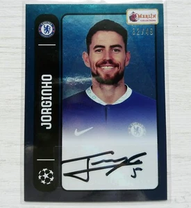 JORGINHO. TOPPS MERLIN HERITAGE 98 UCL 2022-23. BLUE. AUTO. NUMERADA 32/49 - Imagen 1 de 3
