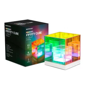 Merkury Innovations Iridescent Infinity Cube Light - Plug-In LED Magic Lamp - Picture 1 of 5
