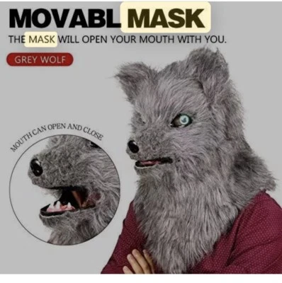 Wolf Mask Move-able Halloween 🦊🎃👻 NEW Costume - Image 1 of 4