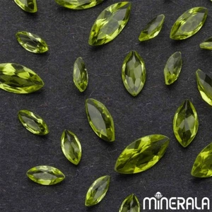 NATURAL GREEN PERIDOT GEMSTONE MARQUISE FACETED 2x4mm - 6x12mm WP00235 - Picture 1 of 6