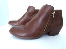 American Eagle Ankle Boots Womens Size 8.5 Brown Cuban Heel Side Zipper Booties