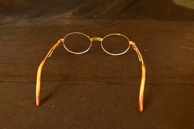 Gafas ovaladas doradas de la policía italiana - Hechas en Italia - Marco vintage raro Foto 1 de 4