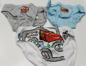 NEW DISNEY CARS LIGHTNING BLUE COTTON UNDERWEAR BRIEF BOTTOMS SET OF 3 SIZE 2-3 - Picture 1 of 1