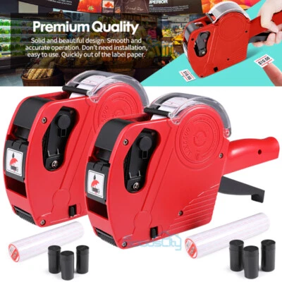 MX-5500 8 Digits Price Tag Gun Marking Machine W/ 5000 Sticker Labels Ink Roller - Image 1 of 4