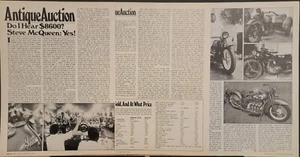 1979 antike Auktion 4p Artikel Steve McQueen indischer Sonnenstrahl Rudge - Bild 1 von 1