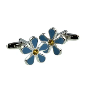 Forget Me Not Masonic Freemasons Design Cufflinks Presented in a Gift Box - Picture 1 of 1