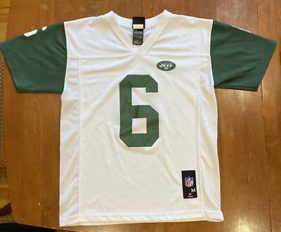 Camiseta de fútbol americano Mark Sanchez de los New York Jets NFL verde blanca juvenil mediana MD Foto 1 de 4