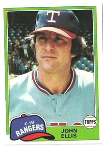 John Ellis Texas Rangers #339 - Topps casi nuevo-como nuevo 1981 - Imagen 1 de 2