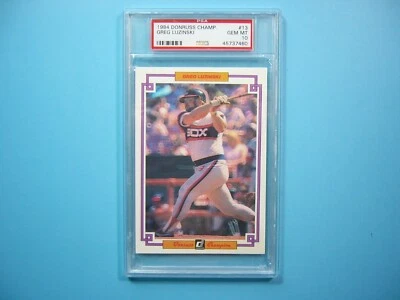 1984 DONRUSS CHAMPION MLB BASEBALL CARD #13 GREG LUZINSKI PSA 10 GEM MINT GL - Image 1 of 4