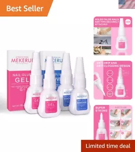 2 sets New Upgrade Super Strong Nail Glue Gel and Quickly Nail Glue Remover S... - Picture 1 of 8