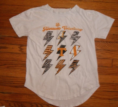 Tennessee Volunteers Pressbox Royce Apparel Womens S White TShirt Lightning Logo - Image 1 of 4