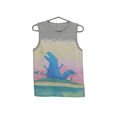 Camiseta sin mangas Carter’s gris dinosaurio 100 % algodón con gráficos para niños pequeños talla 4T Foto 1 de 4