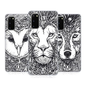 HEAD CASE DESIGNS DOODLE ANIMAL FACES SOFT GEL CASE FOR SAMSUNG PHONES 1 - Picture 1 of 10