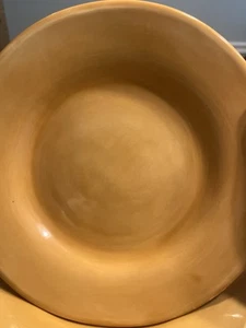 Set of 5 Pottery Barn Sausalito Amber Yellow Wide Rim Dinner Plates 12” - Picture 1 of 14