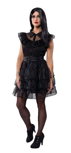 Kostüm Gothic Hexe Kleid mit Gürtel schwarz Halloween Karneval Damen - Bild 1 von 1