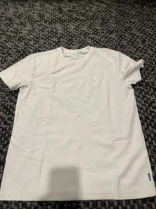 *NUOVO* T-shirt uomo Psycho Bunny Stanford piqué grafica beige - Foto 1 di 4