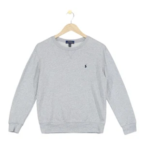 Ralph Lauren Sweatshirt Boys Size M Grey Small Logo Crew Neck - Picture 1 of 15