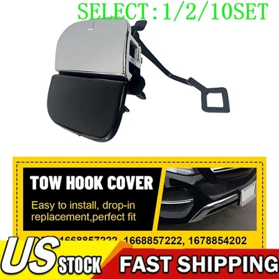 Cubierta de ojo de gancho de remolque para parachoques delantero para Mercedes-Benz GLE350 16-18 A1668857222 1~10X Foto 1 de 4