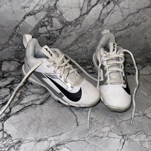 Nike Kids 12C Alpha White Black Baseball Cleats - Picture 1 of 5
