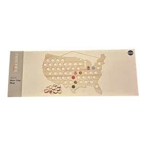Beer Cap Map USA United States Holds 50 Beer Caps Great Gift - Picture 1 of 4