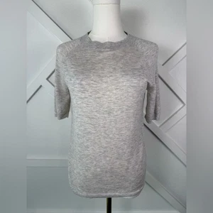 Maglione Vince grigio erica facile manica corta misto lana e cashmere taglia media - Foto 1 di 9