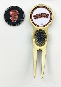 Baseball MLB Golf Divot Repair Tool Bronze 2 Prong Ballmark San Francisco Giants - Picture 1 of 3