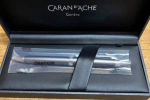 PATEK PHILIPPE Caran d'Ache Novelty Metalic Gray Ballpoint Pen wz/Box Super Rare - Picture 1 of 8