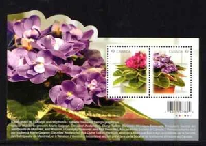 CANADA MINT SOUVENIR SHEET - VFNH - SCOTT 2376 - AFRICAN VIOLETS - 2010 - Picture 1 of 1