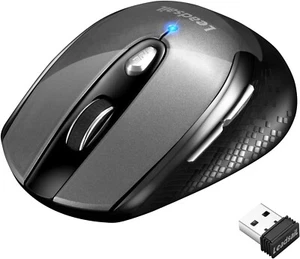 Wireless Mouse Silent 6 Buttons,LeadsaiL 1600DPI with 3 Adjustable Levels - Picture 1 of 6