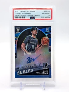 Ziaire Williams 2021 Optic Signature Series ROOKIE AUTO BLUE #'D /25 PSA 10 MT - Bild 1 von 6