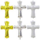 6 Pcs Party Balloons Ornament Big Cross Shaped Baby Boy Giant