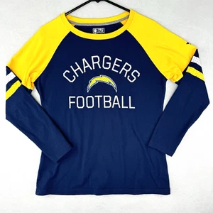 LA Chargers Long Sleeve Shirt Women's Medium Blue Yellow NFL Fanatics Pro Line - Picture 1 of 8