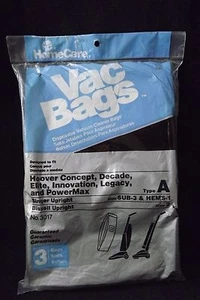 3 NEW Vacuum Bags Hoover Single and Bissell Vacuums -Type A Style 2 SUB-3 HEMS-1 - Picture 1 of 3