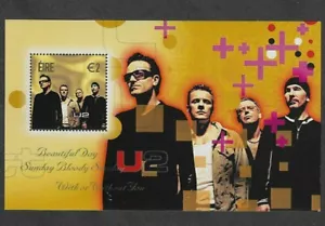 U2 Music-Ireland-2002 Special Postage stamp sheet mnh Official issue Ireland - Picture 1 of 1