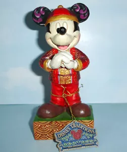 Saludos Jim Shore Mickey Mouse desde China Tradiciones Disney 4046050 Enesco Nuevo - Imagen 1 de 5