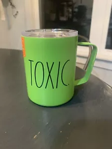Rae Dunn Halloween 2021 grün Isoliertasse Becher GIFTIG Edelstahl mit Deckel Neu mit Etikett - Bild 1 von 4