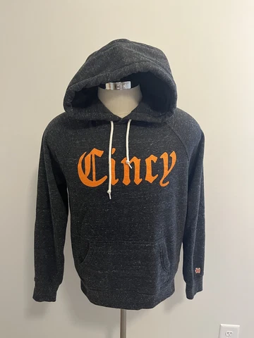Cincinnati Bengals Vintage Retro Hoodie Sweatshirt NFL Cincy Medium Homage Cover