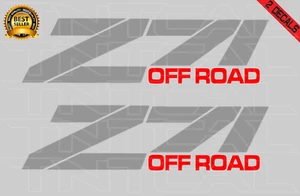 Z71 Off Road Decal Set Fits Chevy 1997-1999 Silverado GMC Truck Vinyl gray-red - Picture 1 of 1