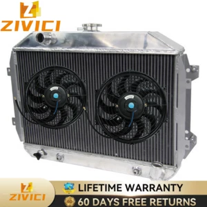 Aluminum Radiator+Fan For 1974-1975 Nissan Datsun 260Z L6 2.6L AT/MT 3Row - Picture 1 of 8