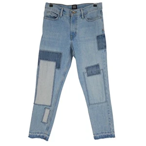 BDG Dad Slim Tapered Jeans Patchwork Medium Rise Light Wash Denim Mens 29 - Picture 1 of 9